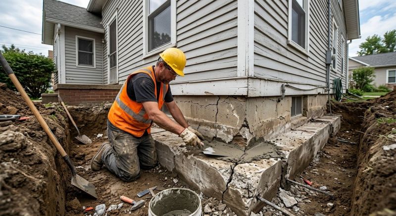 Cracked Foundation Repair in Jessup, MD