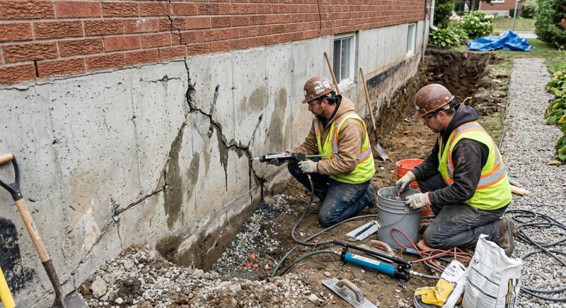 Cracked Foundation Repair in Nottingham, MD