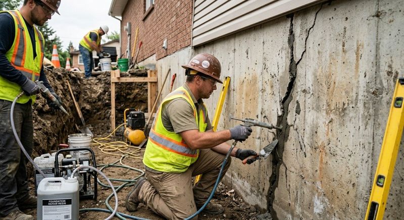 Cracked Foundation Repair in Owings Mills, MD