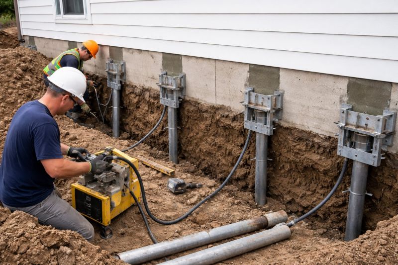 Helical Piers Installation in Baltimore County, MD
