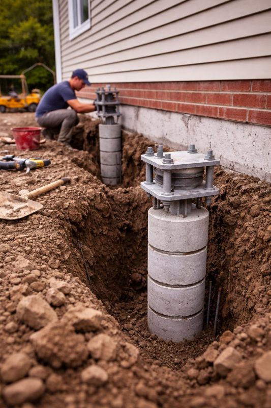 Helical Piers Installation in Baltimore County, MD