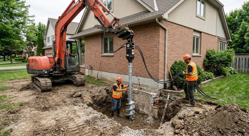 Helical Pile Installation in Baltimore County, MD