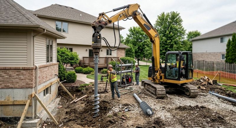 Helical Pile Installation in Baltimore County, MD
