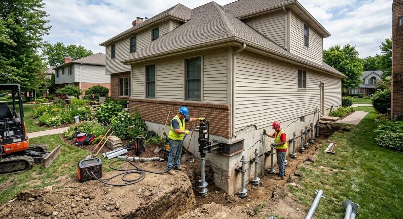 Helical Pile Installation in Baltimore County, MD
