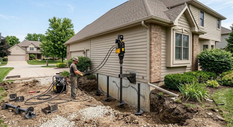 Helical Pile Installation in Baltimore County, MD