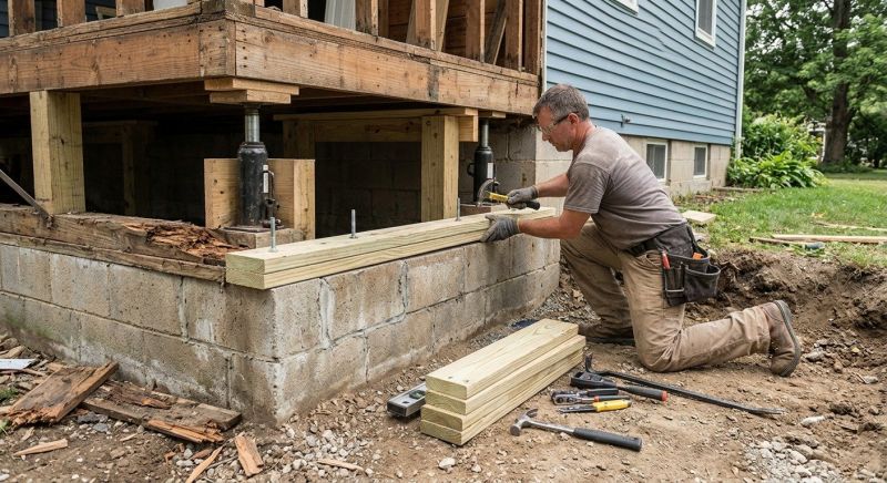 House Foundation Repair in Woodstock, MD