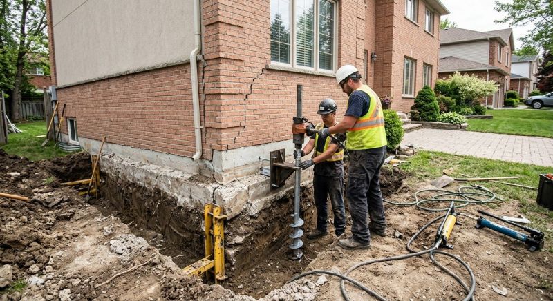 Sinking Foundation Repair in Howard County, MD